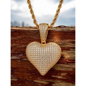 Iced Out Heart Necklace 